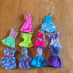Barbie Doll short dresses set of 10